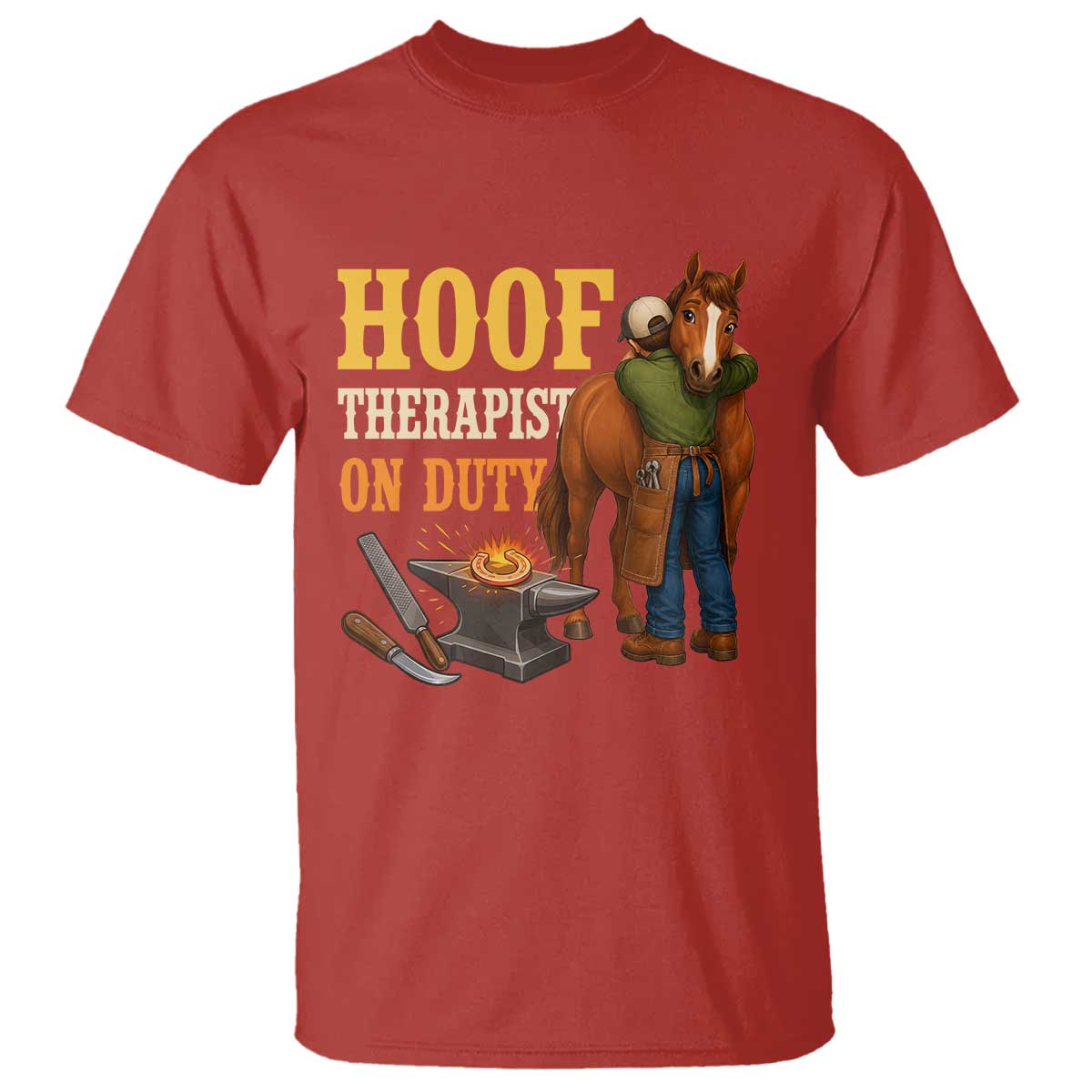 Equine Care Farrier Gift T Shirt Hoof Therapist On Duty