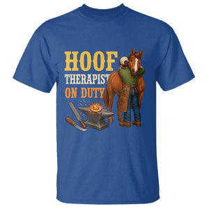 Equine Care Farrier Gift T Shirt Hoof Therapist On Duty