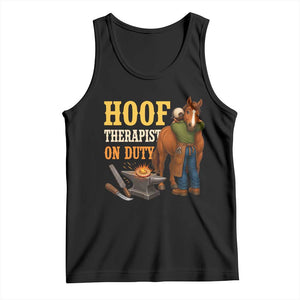Equine Care Farrier Gift Tank Top Hoof Therapist On Duty