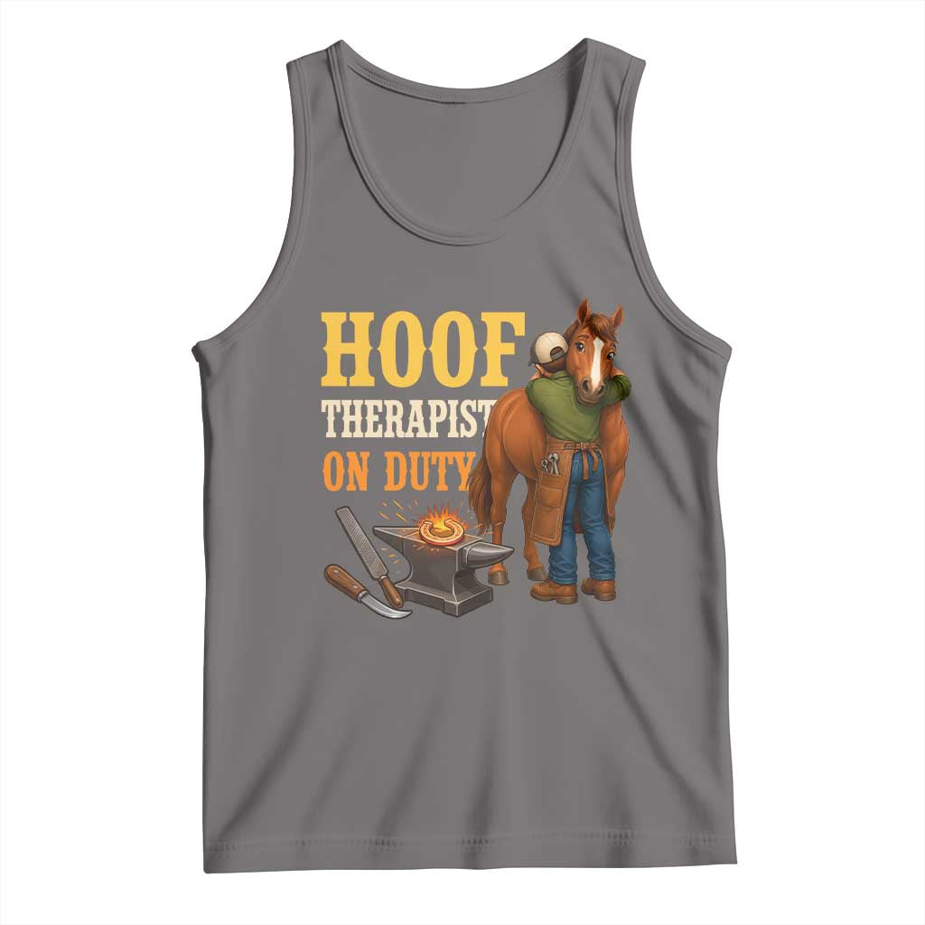 Equine Care Farrier Gift Tank Top Hoof Therapist On Duty