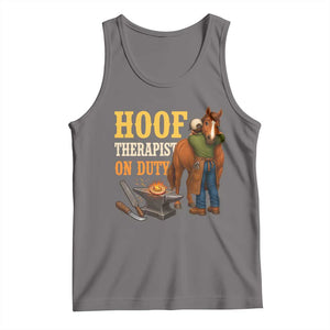 Equine Care Farrier Gift Tank Top Hoof Therapist On Duty