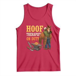 Equine Care Farrier Gift Tank Top Hoof Therapist On Duty
