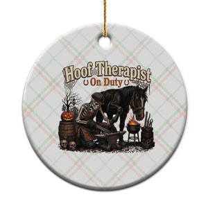Farrier Halloween Horse Lover Gift Ceramic Ornament Hoof Therapist On Duty