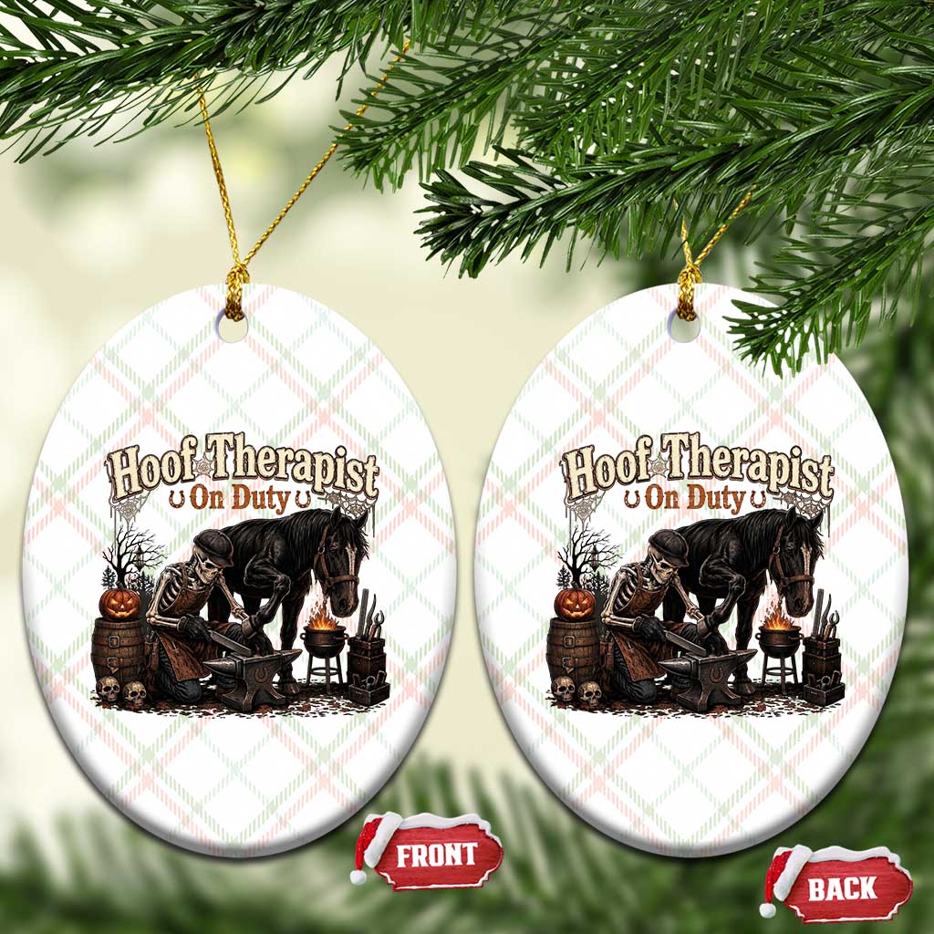 Farrier Halloween Horse Lover Gift Ceramic Ornament Hoof Therapist On Duty