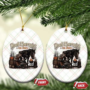 Farrier Halloween Horse Lover Gift Ceramic Ornament Hoof Therapist On Duty