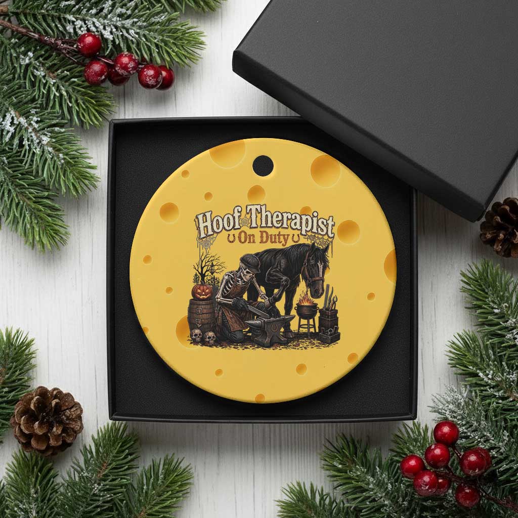 Farrier Halloween Horse Lover Gift Ceramic Ornament Hoof Therapist On Duty