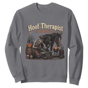 Farrier Halloween Horse Lover Gift Sweatshirt Hoof Therapist On Duty
