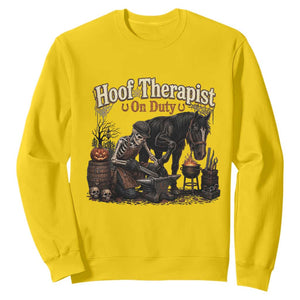 Farrier Halloween Horse Lover Gift Sweatshirt Hoof Therapist On Duty