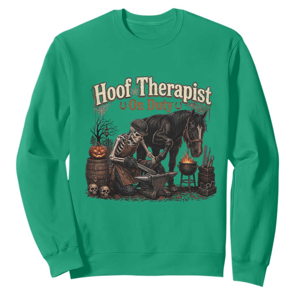 Farrier Halloween Horse Lover Gift Sweatshirt Hoof Therapist On Duty