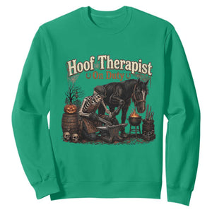 Farrier Halloween Horse Lover Gift Sweatshirt Hoof Therapist On Duty