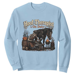 Farrier Halloween Horse Lover Gift Sweatshirt Hoof Therapist On Duty