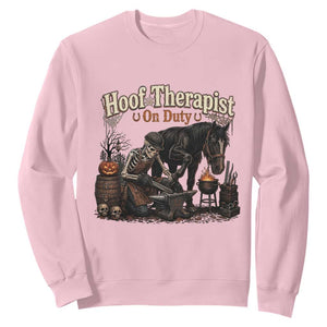 Farrier Halloween Horse Lover Gift Sweatshirt Hoof Therapist On Duty