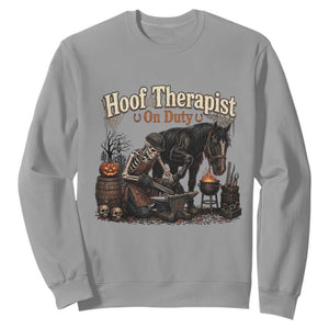 Farrier Halloween Horse Lover Gift Sweatshirt Hoof Therapist On Duty