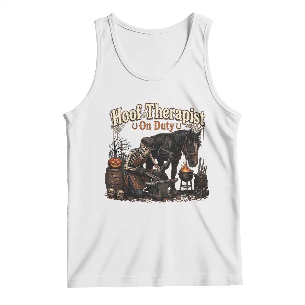 Farrier Halloween Horse Lover Gift Tank Top Hoof Therapist On Duty