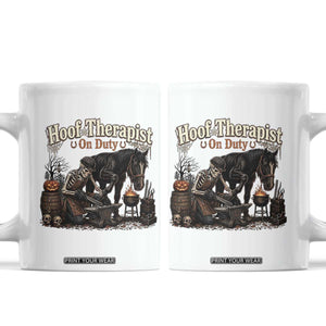 Farrier Halloween Horse Lover Gift Coffee Mug Hoof Therapist On Duty