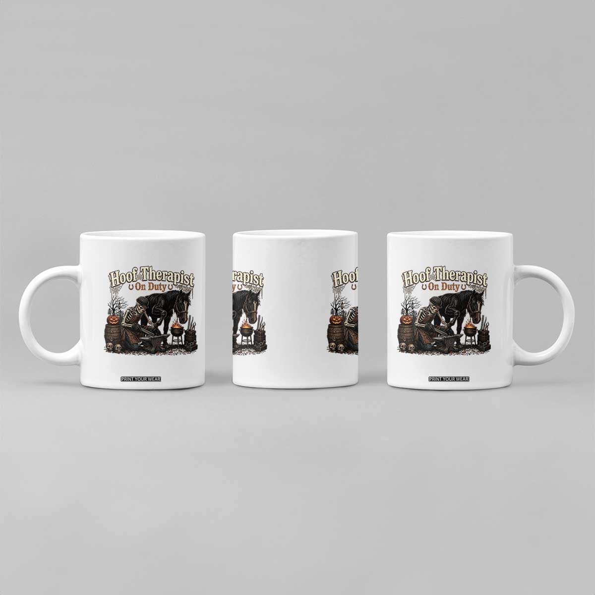 Farrier Halloween Horse Lover Gift Coffee Mug Hoof Therapist On Duty
