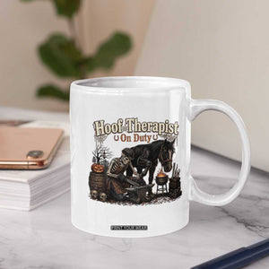 Farrier Halloween Horse Lover Gift Coffee Mug Hoof Therapist On Duty
