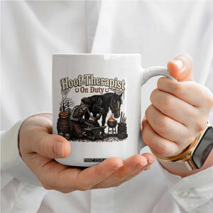 Farrier Halloween Horse Lover Gift Coffee Mug Hoof Therapist On Duty