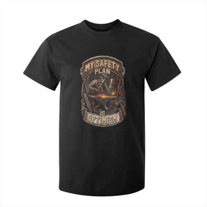Skeleton Farrier Blacksmith Horse Lover Gift T Shirt For Kid My Safety Plan Is Optimism