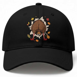 Funny Turkey Butt Thanksgiving Baseball Cap Silly Feast Party Gift