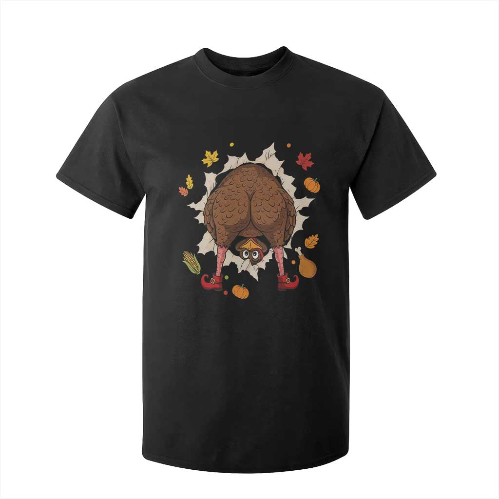 Funny Turkey Butt Thanksgiving T Shirt For Kid Silly Feast Party Gift