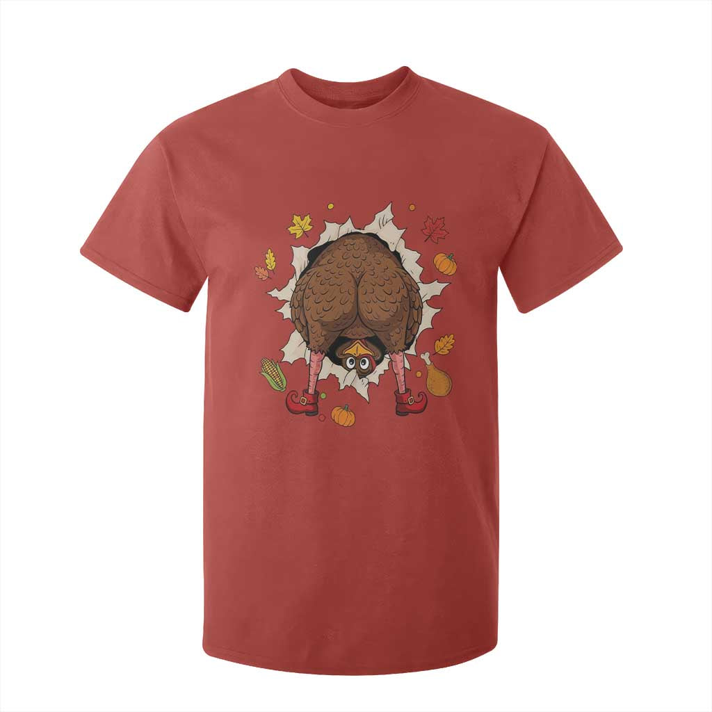 Funny Turkey Butt Thanksgiving T Shirt For Kid Silly Feast Party Gift