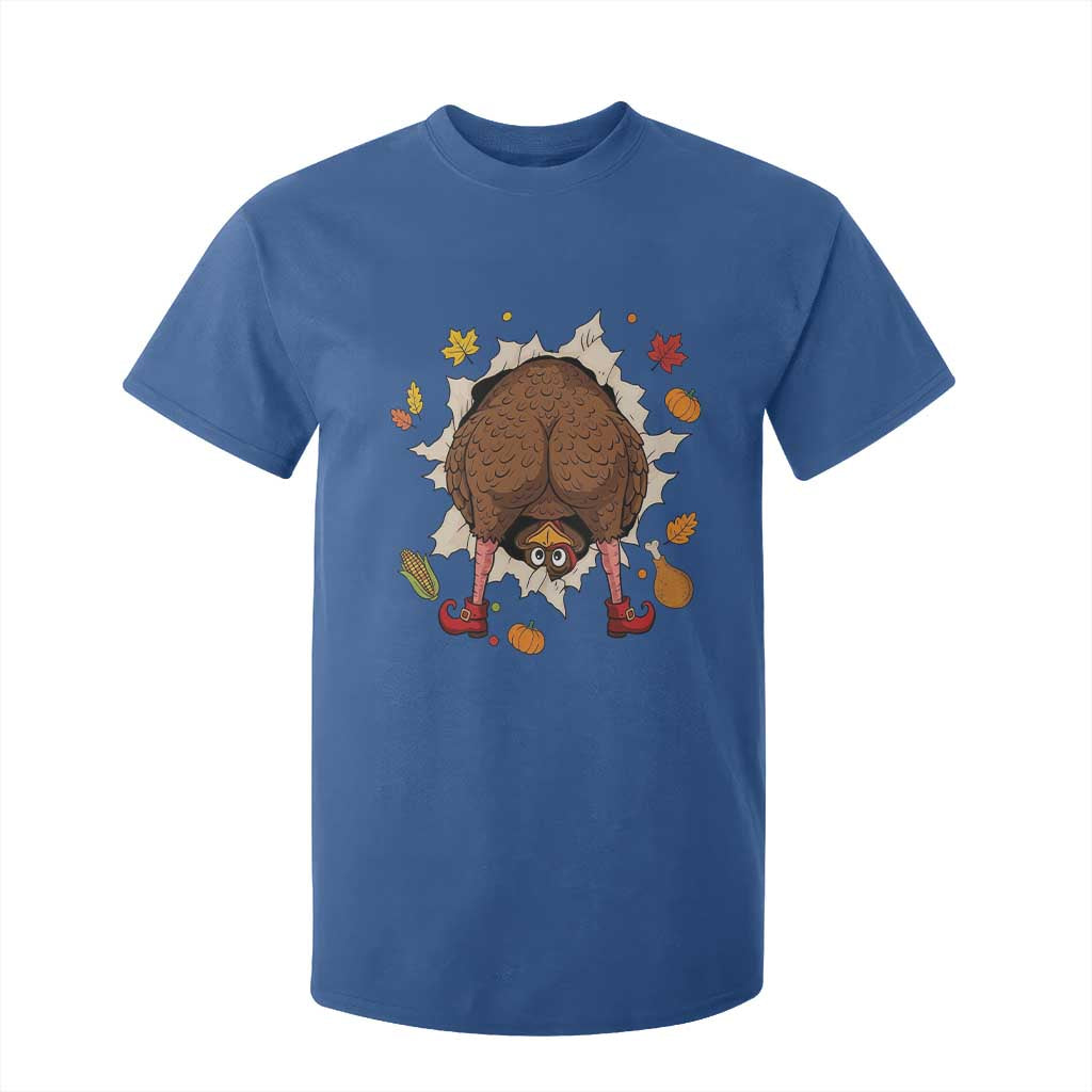 Funny Turkey Butt Thanksgiving T Shirt For Kid Silly Feast Party Gift
