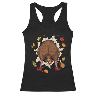 Funny Turkey Butt Thanksgiving Racerback Tank Top Silly Feast Party Gift