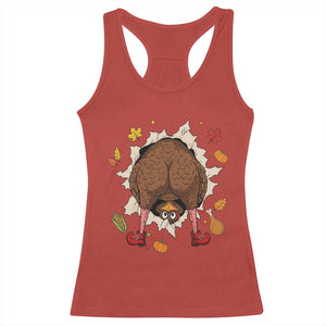 Funny Turkey Butt Thanksgiving Racerback Tank Top Silly Feast Party Gift