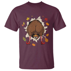 Funny Turkey Butt Thanksgiving T Shirt Silly Feast Party Gift