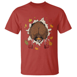 Funny Turkey Butt Thanksgiving T Shirt Silly Feast Party Gift