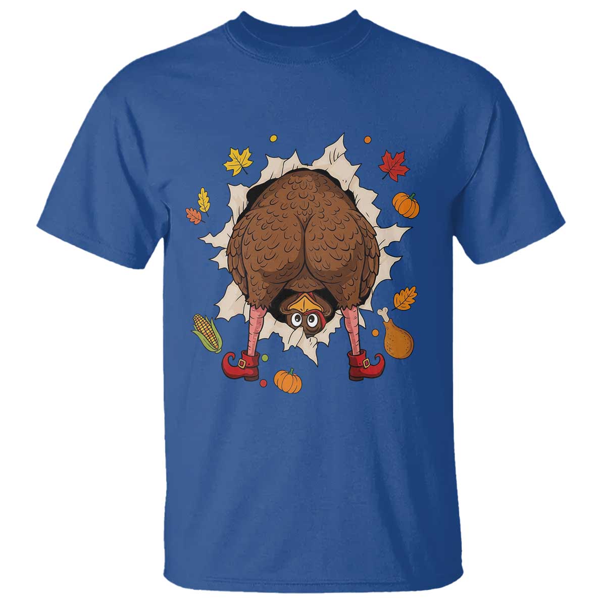 Funny Turkey Butt Thanksgiving T Shirt Silly Feast Party Gift