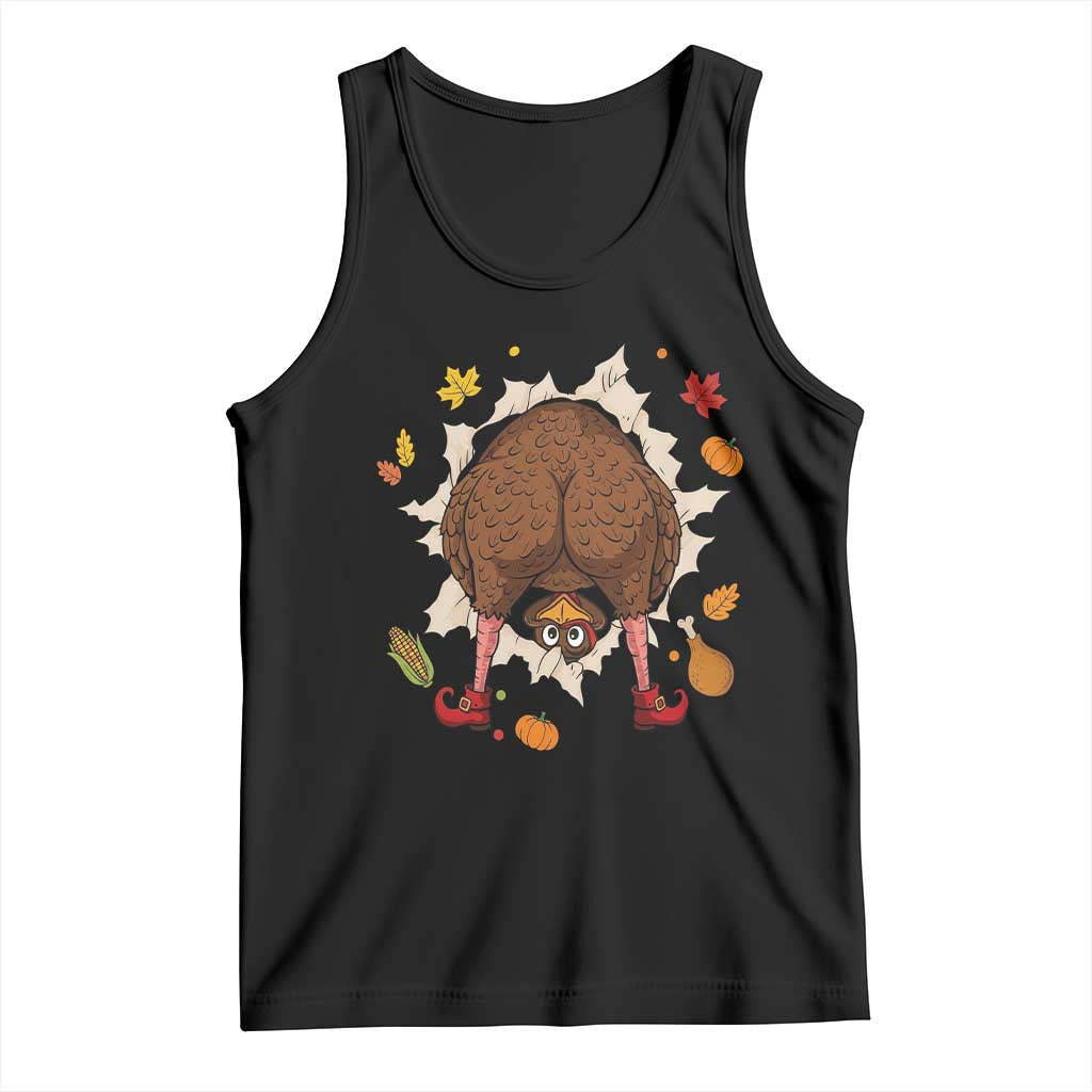 Funny Turkey Butt Thanksgiving Tank Top Silly Feast Party Gift