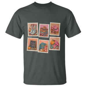 Boho Western Autumn Stamp Rodeo Cowgirl T Shirt Fall Howdy Pumpkin Gift