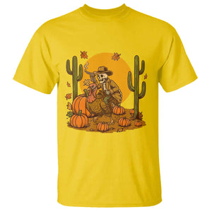 Funny Thanksgiving Rodeo Cowboy Gift T Shirt Western Skeleton Riding Turkey