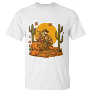 Funny Thanksgiving Rodeo Cowboy Gift T Shirt Western Skeleton Riding Turkey