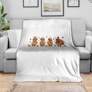 Dachshund Thanksgiving Holiday Gift Throw Blanket Cute Turkey Wiener Dog
