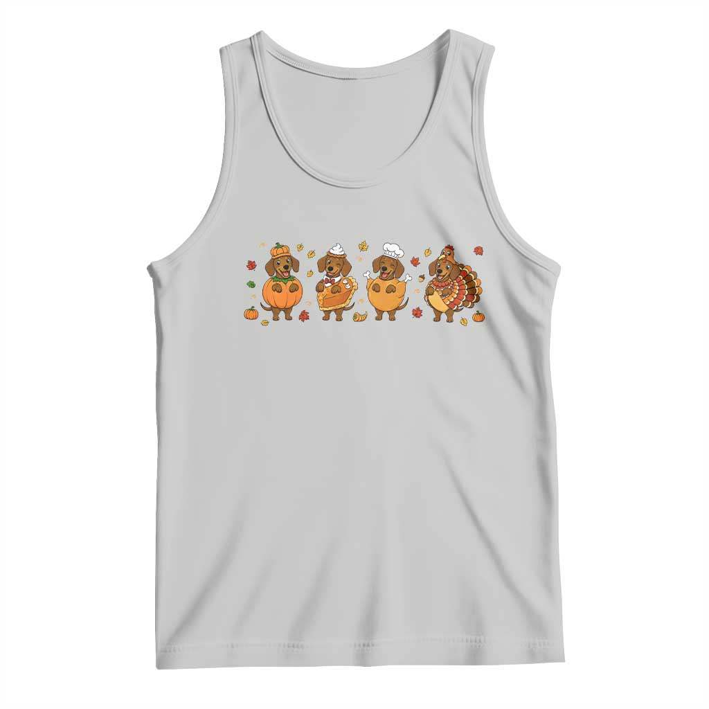Dachshund Thanksgiving Holiday Gift Tank Top Cute Turkey Wiener Dog