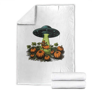 Funny Alien Halloween Pet Lover Gift Throw Blanket UFO Abduction Pumpkin Dachshund Dog