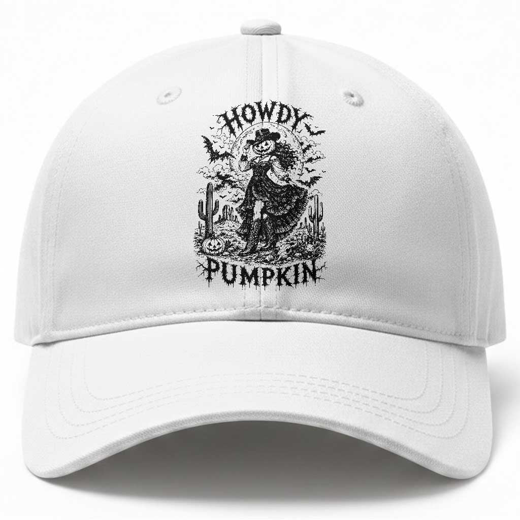 Howdy Pumpkin Gothic Western Cowgirl Baseball Cap Spooky Rodeo Halloween Gift