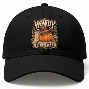 Howdy Pumpkin Fall Western Cowgirl Baseball Cap Thanksgiving Harvest Party Gift