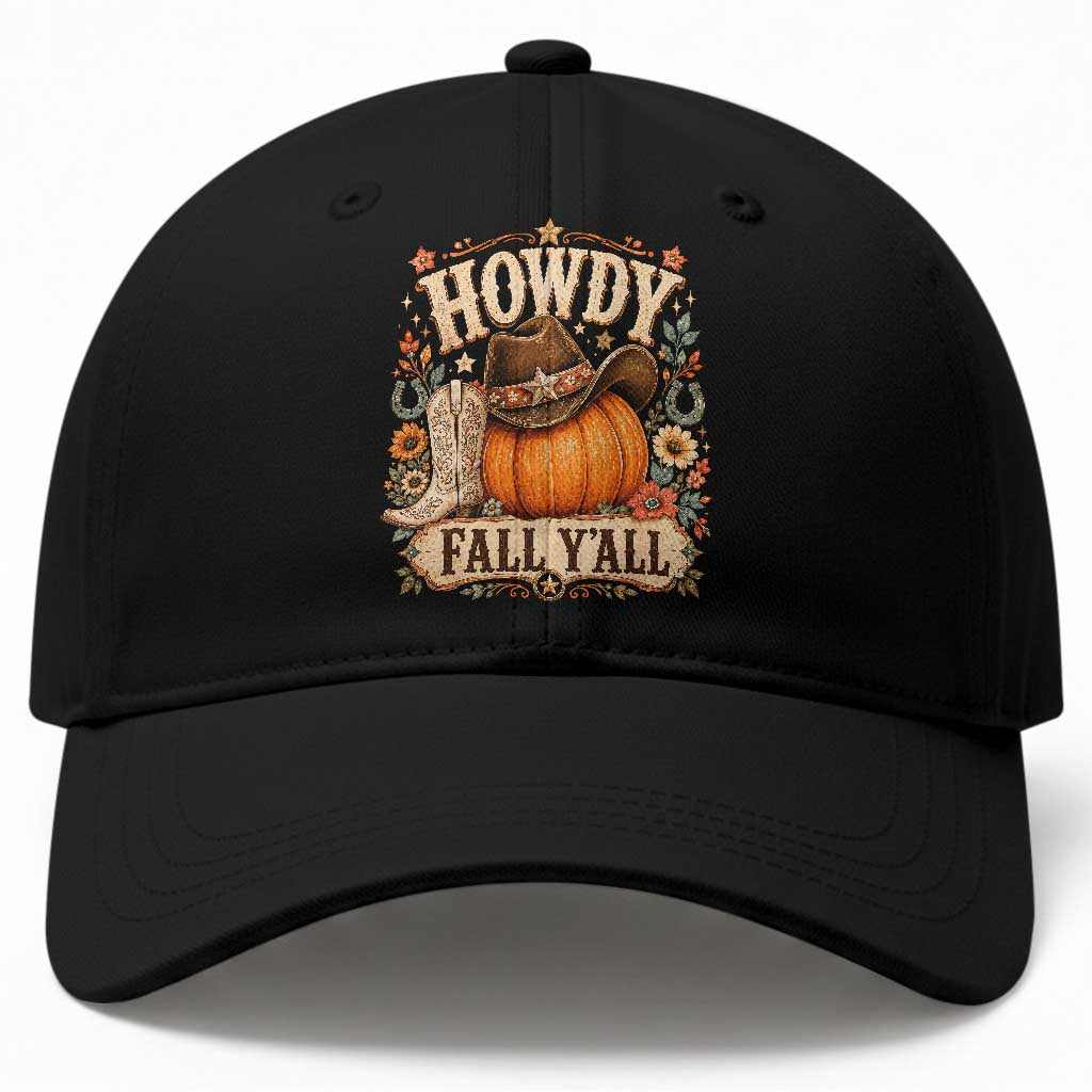 Howdy Pumpkin Fall Western Cowgirl Baseball Cap Thanksgiving Harvest Party Gift