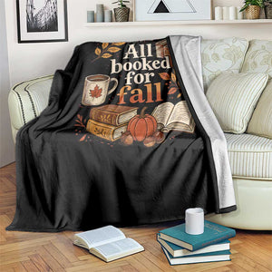 All Booked For Fall Throw Blanket Cozy Season Autumn Book Lover