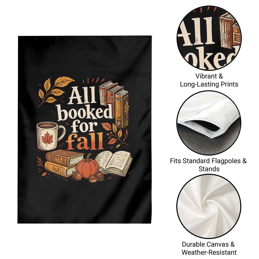 All Booked For Fall Garden Flag Cozy Season Autumn Book Lover
