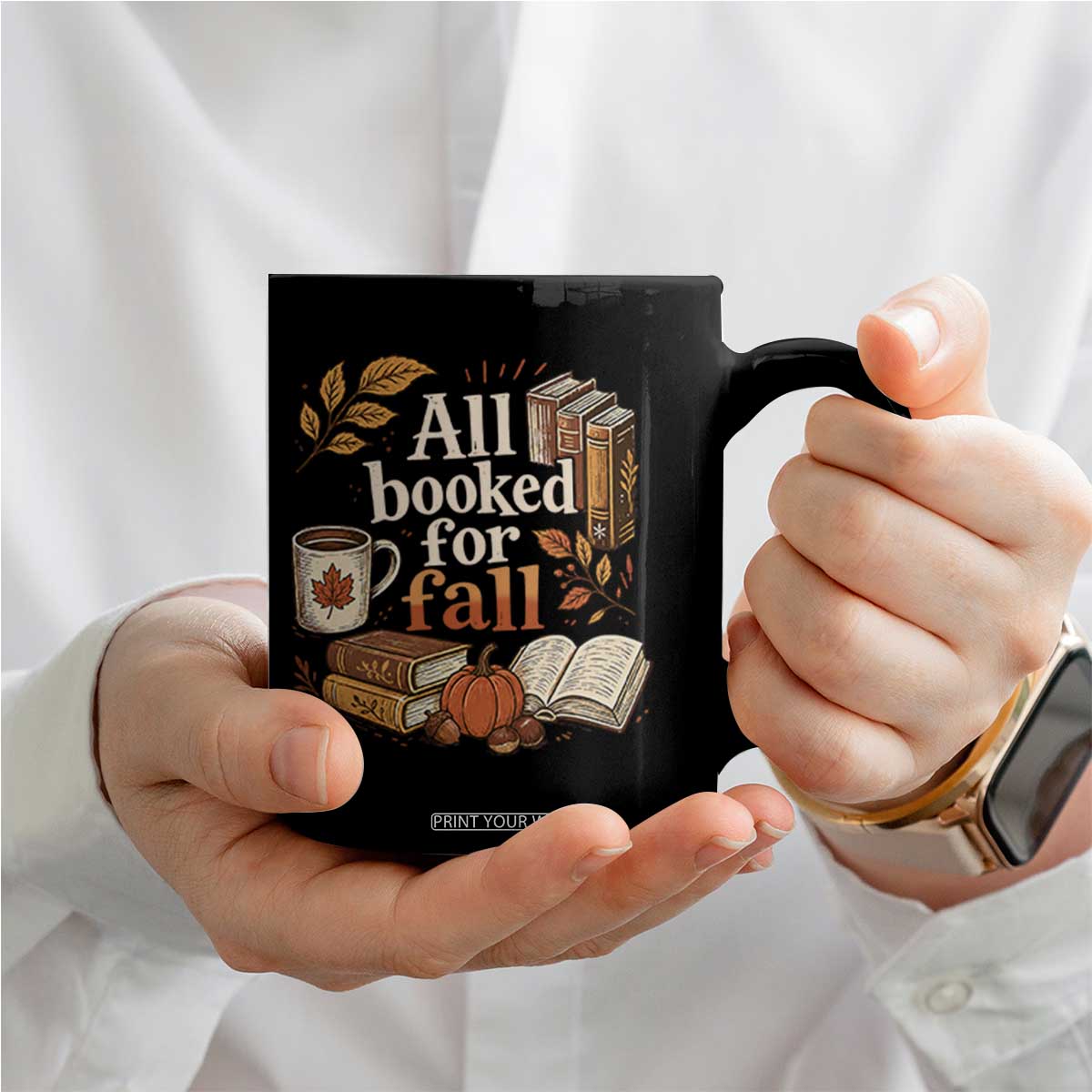 All Booked For Fall Coffee Mug Cozy Season Autumn Book Lover