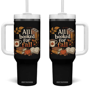 All Booked For Fall Tumbler With Handle Cozy Season Autumn Book Lover