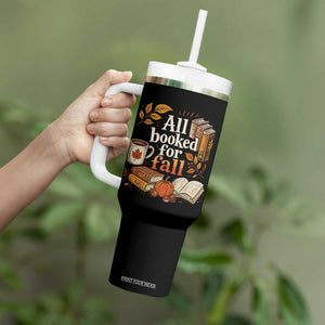 All Booked For Fall Tumbler With Handle Cozy Season Autumn Book Lover