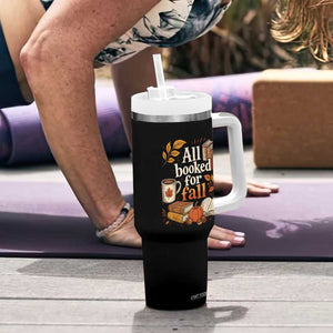 All Booked For Fall Tumbler With Handle Cozy Season Autumn Book Lover