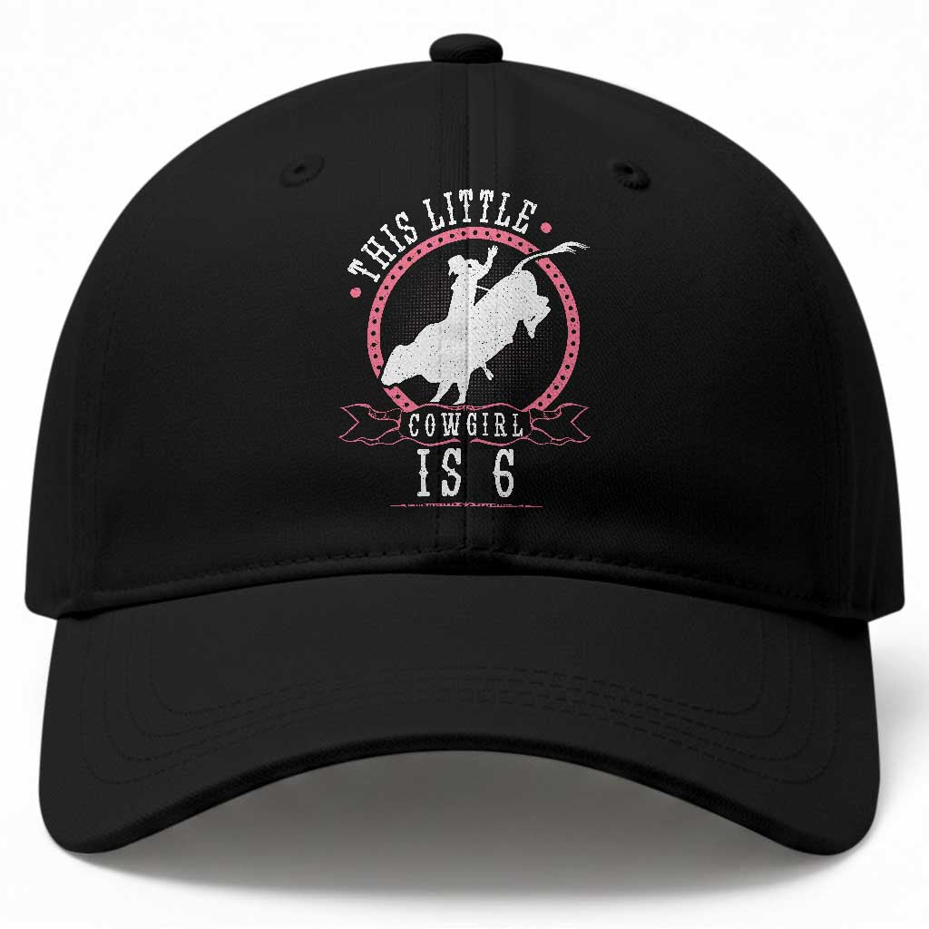 6th Birthday Cowgirl Bull Rider Western Rodeo Party Gift Baseball Cap