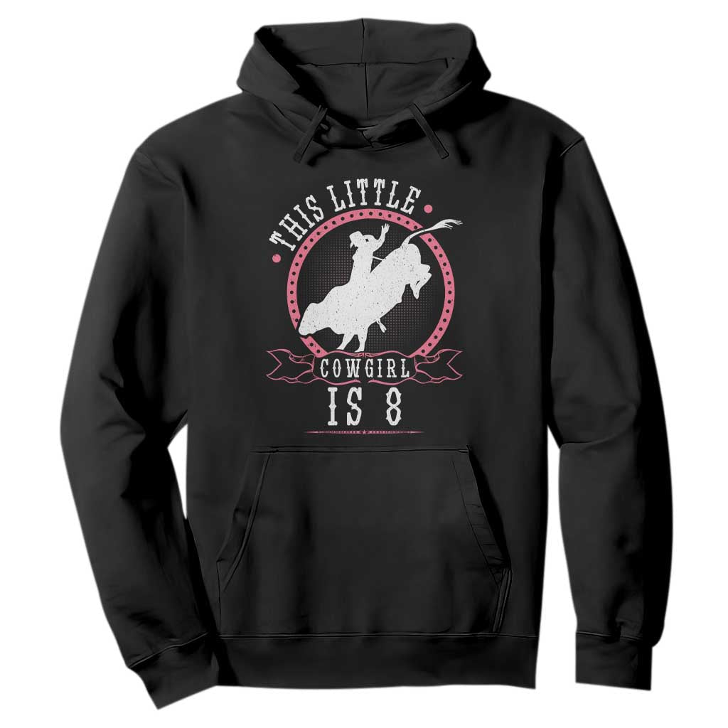8th Birthday Cowgirl Bull Rider Western Rodeo Party Gift Hoodie